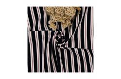 China Smooth Soft Double Knit Fabric Breathable Stretch Striped Shirt Material supplier