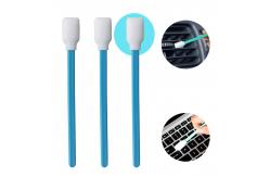 China Printerhead Cleaning Foam Tip Swabs With Blue Handle supplier