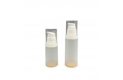 China Transparent PP Airless Bottle Pump 30ml 50ml Wooden Pattern Silk Screen supplier