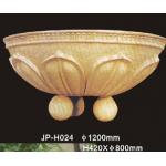 Natural Round Sandstone Flower Pots Hand Carved For Indoor / Outdoor And Garden for sale