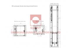 China Load 630~1600kg MRL Passenger Elevator High Speed Elevator Less Space supplier