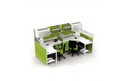 China Green Modular 2 4 6 People Office Workstations Desk With Top Cabinet supplier