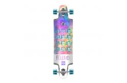 China Dusters California Skateboards Felix Chrome Holographic Longboard Complete Skateboard Drop Through supplier