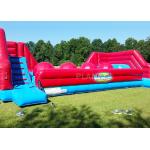 Red Balls Inflatable Sports Games Wipe Out Interactive Obstacle Course