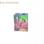 custom Shiny Shopping Tote Bag Personalized Paper Gift Bags With Handle Customized Logo for sale