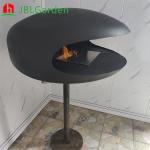 Indoor Free Standing Real Fire Ethanol Fireplace Corten Steel Material for sale