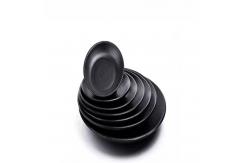 China Tasteless Melamine Soup Bowl Matte Black Series For Restaurants supplier
