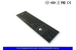 China Full Keys Industrial Trackball Keyboard Electroplated Black Metal Keyboard 103 Keys supplier
