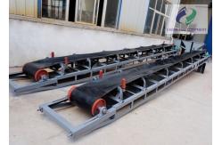 China High Strength Flat Belt Conveyor Machine For Sand Gravel Bulk Materials supplier
