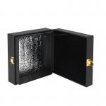 PU Leather Caviar Packaging Gift Box With Gold Foil