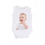 Sleeveless White Newborn Rompers Crawl Suit For Sublimation Photos Printing for sale
