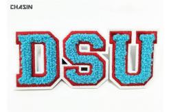 China Felt Material Letter Combination Chenille Varsity Letter Patches Red , Blue Colour supplier