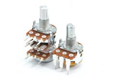 China Dual 250v A10k Potentiometer 6 Pin 16mm supplier