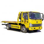 Factory Sales Lightweight FAW New Brand 4x2  8Tons Tow Truck Wrecker Truck With 6M Landing Flat Bed for sale