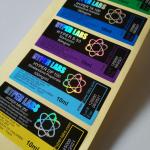 Custom Printing Hologram 10ml vial Glass Vial Labels for sale