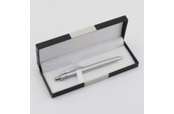 China Wholesale Metal Silver Ball Pen With Custom Logo 1.0mm Smooth Writing Pen supplier