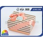 Fashion Reusable Hard Cover Pink Lovely Paper Box with Dividers Inside , Wedding Gift Boxes for sale