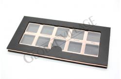 China 10 pan Empty Eye Shadow Palette CMYK PMS Pantone Printing With Magnet Sheet supplier