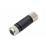 Customizable M8 IP67 3/4pin Straight Female Metal Plug with Screw Terminal for sale