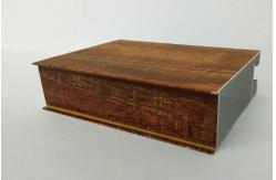 China Light Brown Wood Finish Aluminium Profiles , Easy Processing And Installation supplier