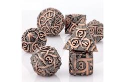 China Thorns Striped Metal Dice Set Fantasy DND Multi Faceted Board Game supplier