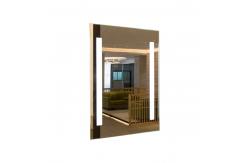 China Customized Design Style LED Lighted Bathroom Mirror with Clock and Medicine Cabinet supplier