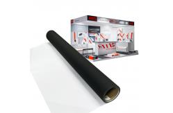 China Durable 260gsm Black Back Polyester Fabric for Event Backdrops and Visual Displays supplier