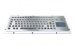China Rugged Stainless Steel Industrial Keyboard With Mouse Touchpad supplier