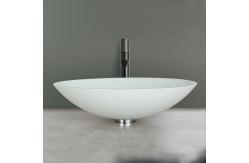 China Scratch Resistant Glass Basin For Easy Cleaning And Modern Look Matt White supplier