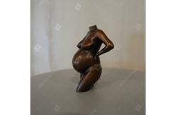 China Bronze Sculpture Pregnant Woman By Casting with Patina Finish supplier