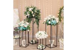 China Single-side Bracket Metal Column Geometric Flower Stand for Event Tables Centerpieces supplier