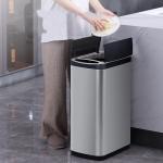Square Motion Sensor Waste Bin OEM ODM Touchless Stainless Steel Trash Can for sale