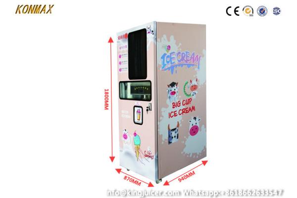 Freon 134 Soft Ice Cream Vending Machine Fully Automatic
