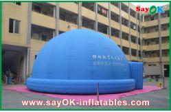 China Blue Inflatable Planetarium Astronomy Teaching Tent 3.2M For 360-degree Watching supplier