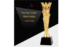 China Medal Style Custom Resin Trophies Gold Or Silver Plated supplier