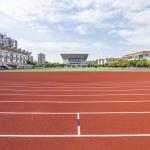 Red Synthetic Track Surface Recyclable Spray Coating System Running Track for sale