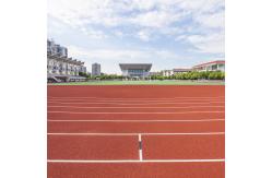 China Red Synthetic Track Surface Recyclable Spray Coating System Running Track supplier