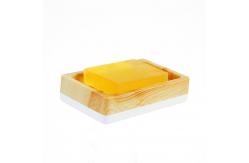 China Wood Grain Bathroom Soap Stand Plastic supplier