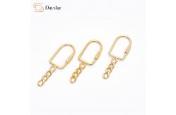 China Diy Keychain Crafts / Jewelry Making Metal Locking Carabiner Keychain With Jump Rings supplier