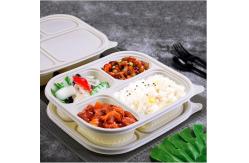 China Disposable Degradable Cornstarch Irregular Four Compartment  Food Containers supplier
