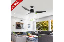 China Small And Low Profile Black Modern Ceiling Fan DC Motor ABS Blade supplier