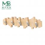 China Bamboo wall mounted rack with metal hook for living room manufacturer