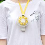 Mini USB Rechargeable Folding Pocket Portable Hanging Necklace Handy Fan for sale