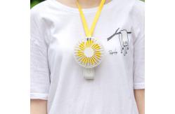 China Mini USB Rechargeable Folding Pocket Portable Hanging Necklace Handy Fan supplier