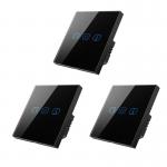 Tempered Glass 4mm Wifi Smart Curtain Switch 2.4GHz Roller Shutter Smart Switch for sale