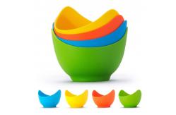 China 4 Pack Silicone Bulk Kitchen Supplies Egg Poacher For Microwave supplier