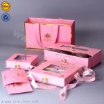 40cm Gold Foil Box Printing 1800gsm Greyboard Small Pink Cardboard Boxes for sale