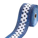 Dot Printing Personalised Printed Ribbon Solid Color Patterned Single Face for sale