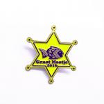 Unique Design Metal Lapel Pins , Gold Plated Hard Enamel Badges for sale