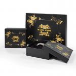 China Factory Custom Printing High End Luxury Jewelry Set Boxes Golden Rose Hair Rope Headdress Packaging Box manufacturer
